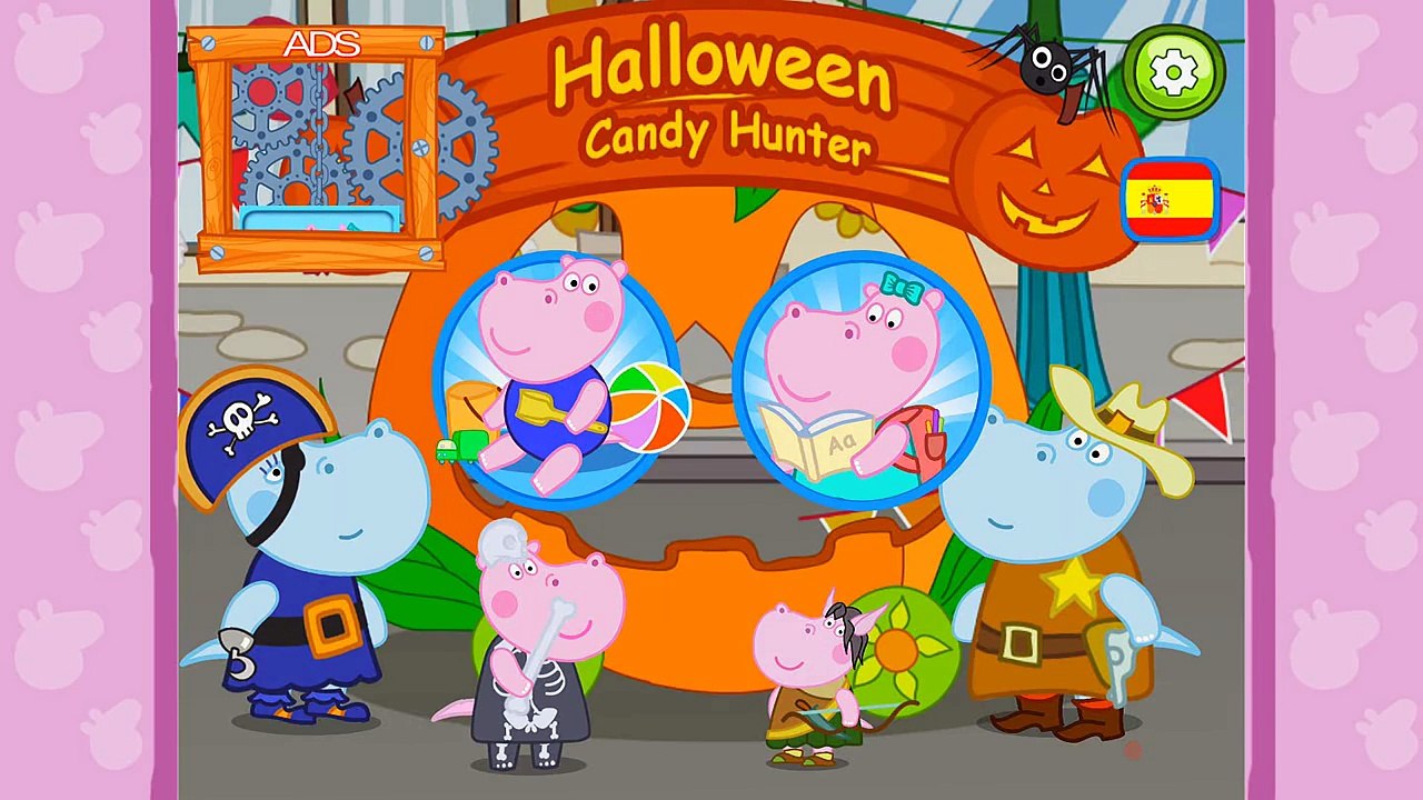 Hippo Peppa Halloween - La caza de caramelos - juego de dibujos animados para niños en español