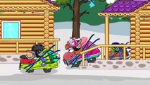 AWESOME SKI RESORT for cars! New ADVENTURES FOR RED CAR WHEELY! Cartoons About Cars Playland #129