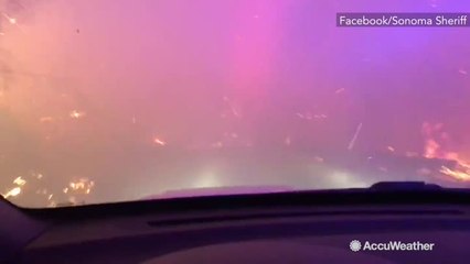 Sonoma deputy drives through perilous wildfire conditions