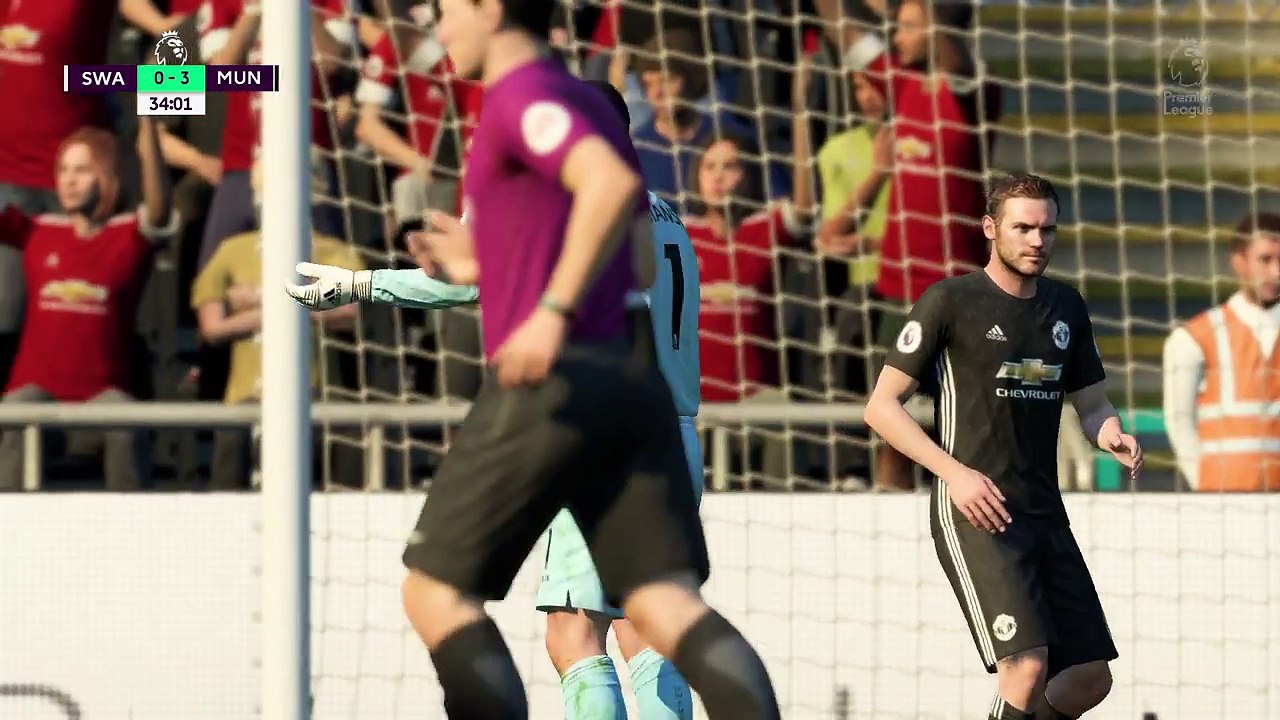 Swansea City Vs Manchester United | Premier League | Week 2 - 2017/2018 | FIFA 18