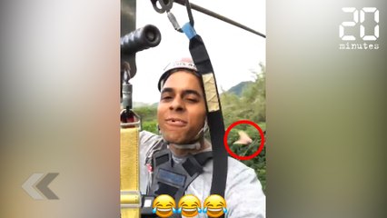 Tout ne se passe pas comme prévu sur cette tyrolienne - Le Rewind du mercredi 11 octobre 2017