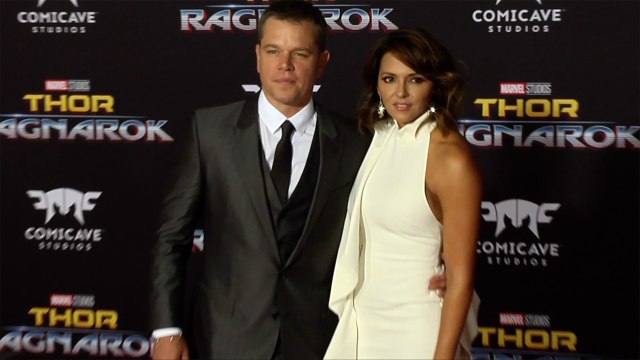 Matt Damon and Luciana Barroso Thor: Ragnarok World Premiere Red Carpet