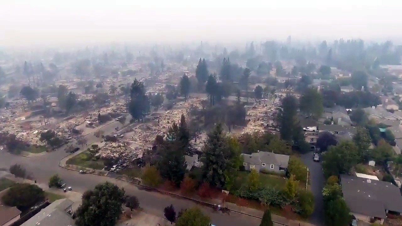 Aftermath of Fire in Santa Rosa, California
