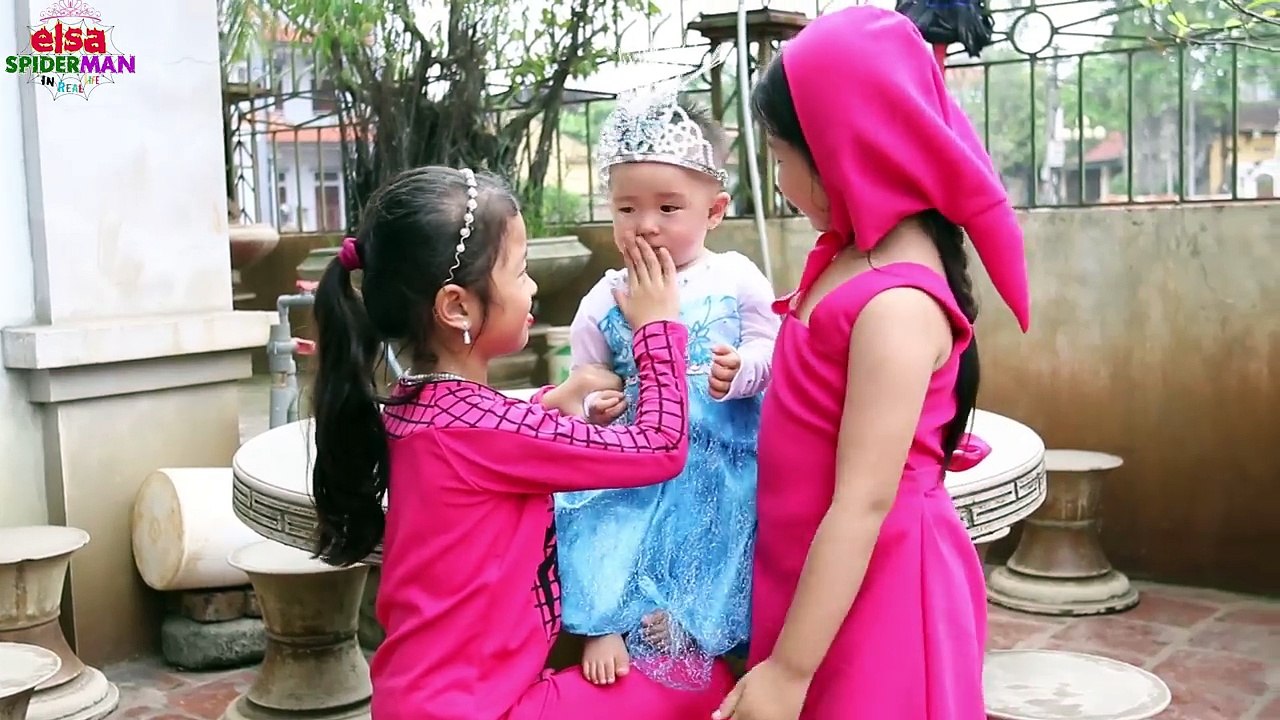 Frozen Elsa vs Spiderman # Joker Kidnap Elsa Baby, Police kids sleep Police Arrest! ElsaSpidermanIRL