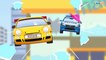 Yellow Race Cars & Sports Car Dangerous Race | Service & Emergency Vehicles Cartoons for children