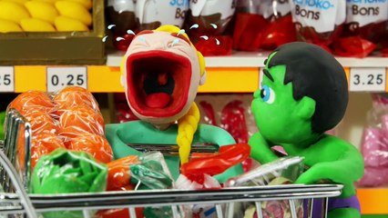 Frozen Elsa Mermaid Hulk Superhero Babies Bad Shark Play Doh Cartoons Stop Motion Movies