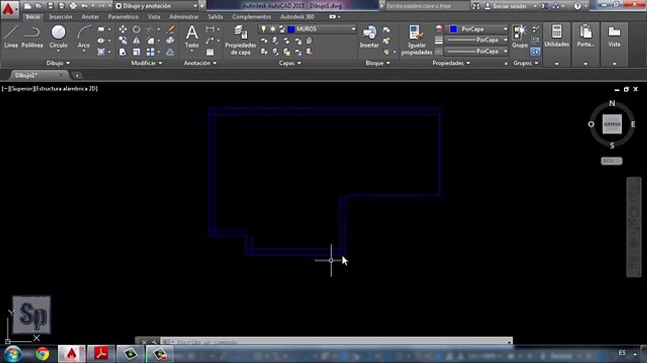 Autocad - 1/3 Dibujar el plano de una casa paso a paso en Autocad. Tutorial en español HD