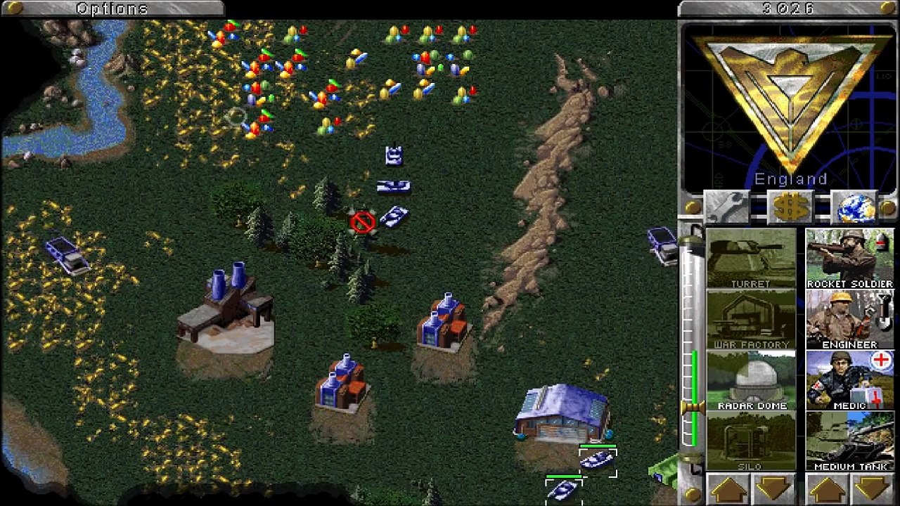Red Alert 1 - Gameplay HD - 1v1 on USA Map