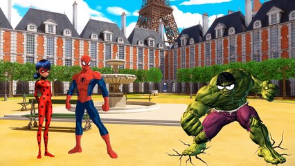 Miraculous Ladybug Chat Noir vs Hulk, Ladybug with Nathaniel | New Episode 2017