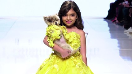 Doggy designer showcases canine couture on LA catwalk
