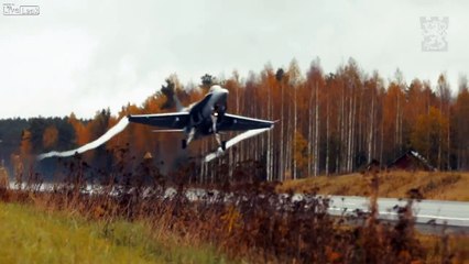 F/A-18 Hornets Landing and Takeoff on Public Road