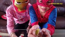 Kinder Surprise Eggs Spiderman Dinosaurs Finger Family Nursery Rhymes | Spiderbaby Funny SuperHeroes