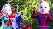 Elsa and Spiderman How To Draw and Paint real life superheroes Baby Spider man Crying Baby