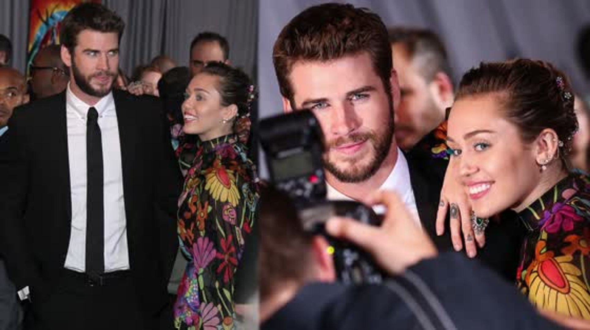 Miley Cyrus and Liam Hemsworth Dazzle on Red Carpet