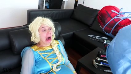 BABY DOCTOR vs SPIDERMAN! w/ Frozen Elsa vs Joker, Hulk, Spidergirl Crying Baby Superhero Real Life