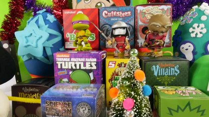 Play Doh Surprise Eggs Holiday Christmas Blind Boxes Disney TMNT Marvel DCTC Toys Playdough Videos