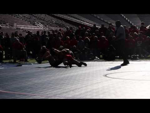 Rutgers wrestler Nick Gravina vs. Princeton wrestler Ian Baker at 184 pounds