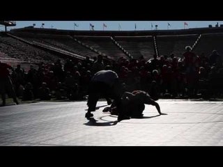 Rutgers wrestler Phil Bakuckas vs. Princeton's Jon Schliefer at 174 pounds