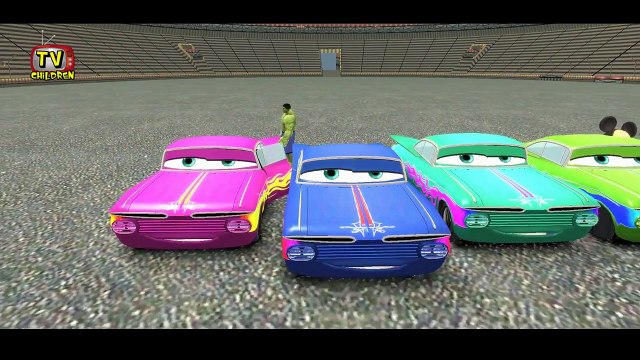 Disney Cars Pixar Ramone, Spiderman, Hulk, Mickey Mouse, In Action Nursery Rhymes Songs for Children