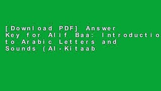 [Download PDF] Answer Key for Alif Baa: Introduction to Arabic Letters and Sounds (Al-Kitaab