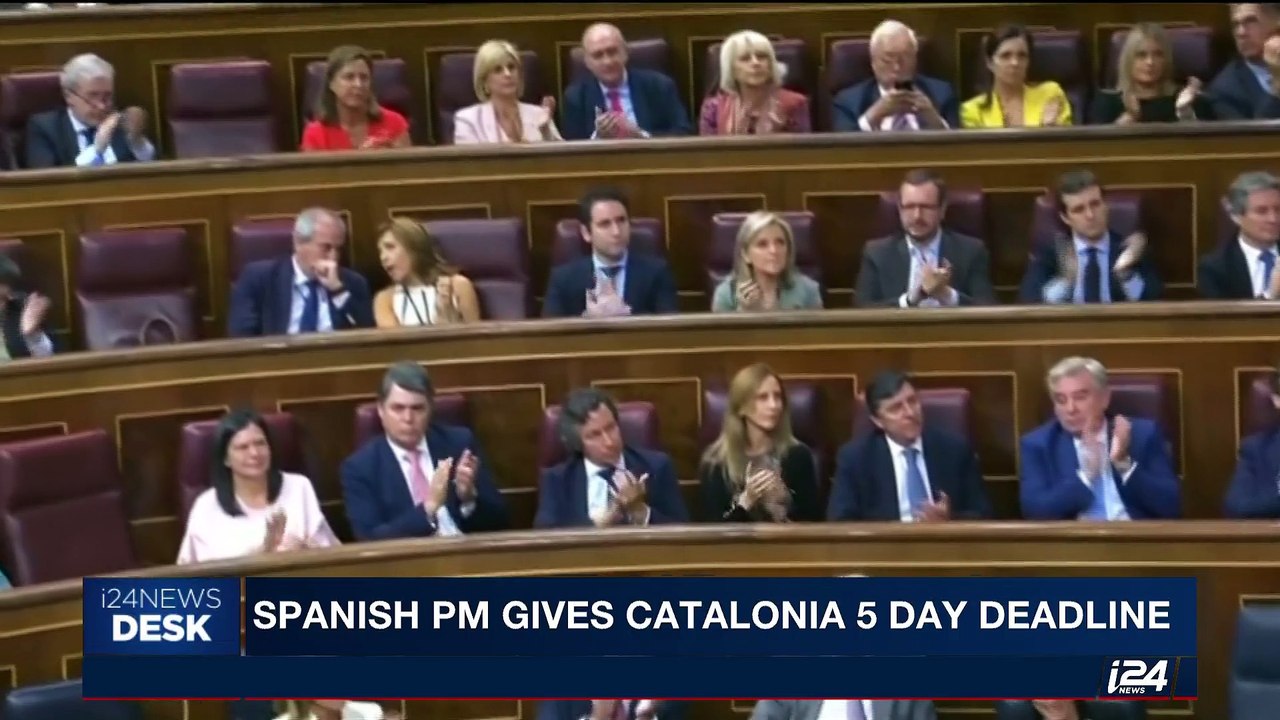 i24NEWS DESK | Spanish PM gives Catalonia 5 day deadline | Wednesday, October 11th 2017