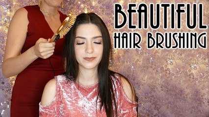 Beautiful, Calming Hair brushing sounds with Ear to Ear ASMR whisper