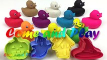 Fun Learning Colors with Play Doh Ducks and Halloween Theme Molds Creative for Kids
