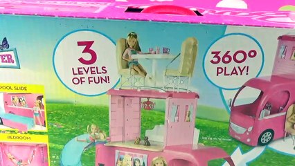 Barbie Pop Up Camper Unboxing + Camping Trip