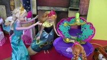 BATH time! SHOPKINS in the Bathtub! ELSA & ANNA toddlers PLAY with Soap Foam Water Play