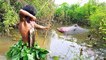 Amazing Wild Boy Catch Fish Using Bow Fishing