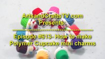 How to make polymer clay mini cupcake charms with silicone mold - EP - simplekidscrafts
