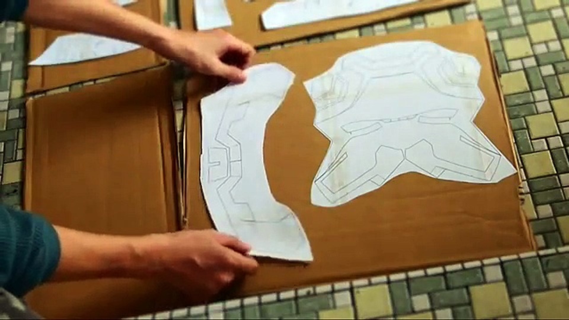 27: Iron Man Mark 42 Helmet Part 1 - Print & Cut (cardboard, with template)  | How To | Dali DIY – Видео Dailymotion
