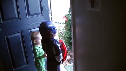 Military Dad, Disguised as Captain America, Surprises His Son on His Birthday
