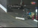 Concrete Bashing NASCAR Truck Crash