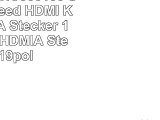 HDSupply XHC000100 Standard Speed HDMI Kabel HDMIA Stecker 19polig auf HDMIA