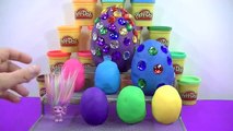 8 Play-Doh Surprise eggs with Zelfs, My Little Pony & Hello Kitty Blind Bags - Disney Toy Kids Club
