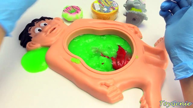 Cutting Open Mr Doh Throws Up Slime Zombie Squishy Toys