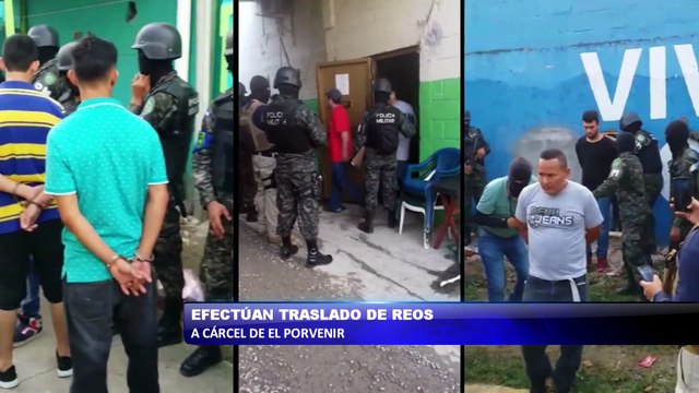 Efectúan traslado de reos a cárcel de El Porvenir