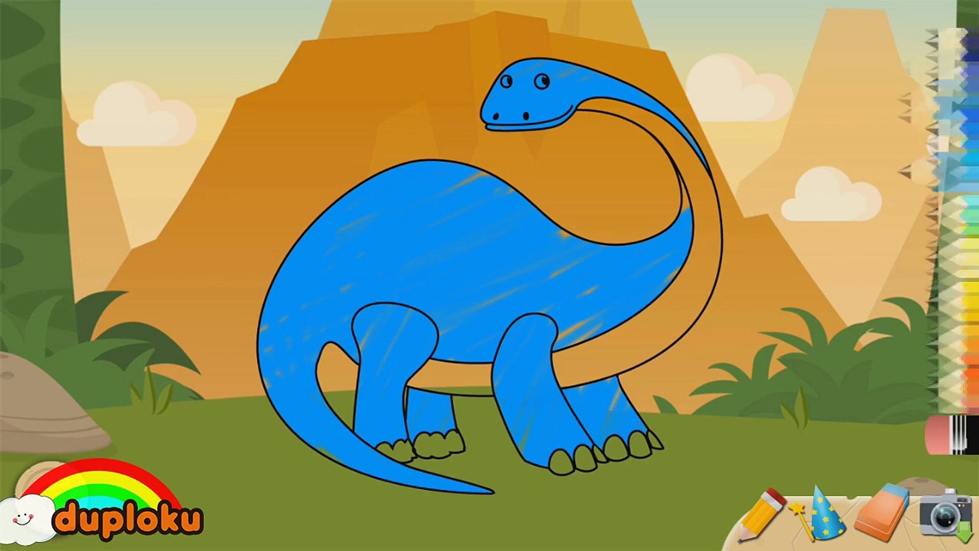 Puzzle Dan Warna Dinosaurus Coloring Dinosaurus Archaeologist Duploku