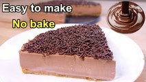 tasty No bake chocolate cake - easy food dessert to make at home