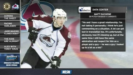 Bruins Face Off: Matt Duchene Addresses Peter Forsberg&apos;s Harsh Comments