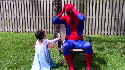 Spiderman rescued by Elsa Baby w/ Catwoman, Bad Baby Joker baby, joker girl
