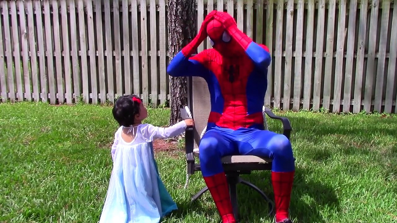 Spiderman rescued by Elsa Baby w/ Catwoman, Bad Baby Joker baby, joker girl