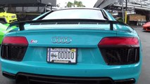 2017 Audi R8 V10 in Exclusive Miami Blue Exterior 610 HP Sound - Drive at Prestige Imports Miami