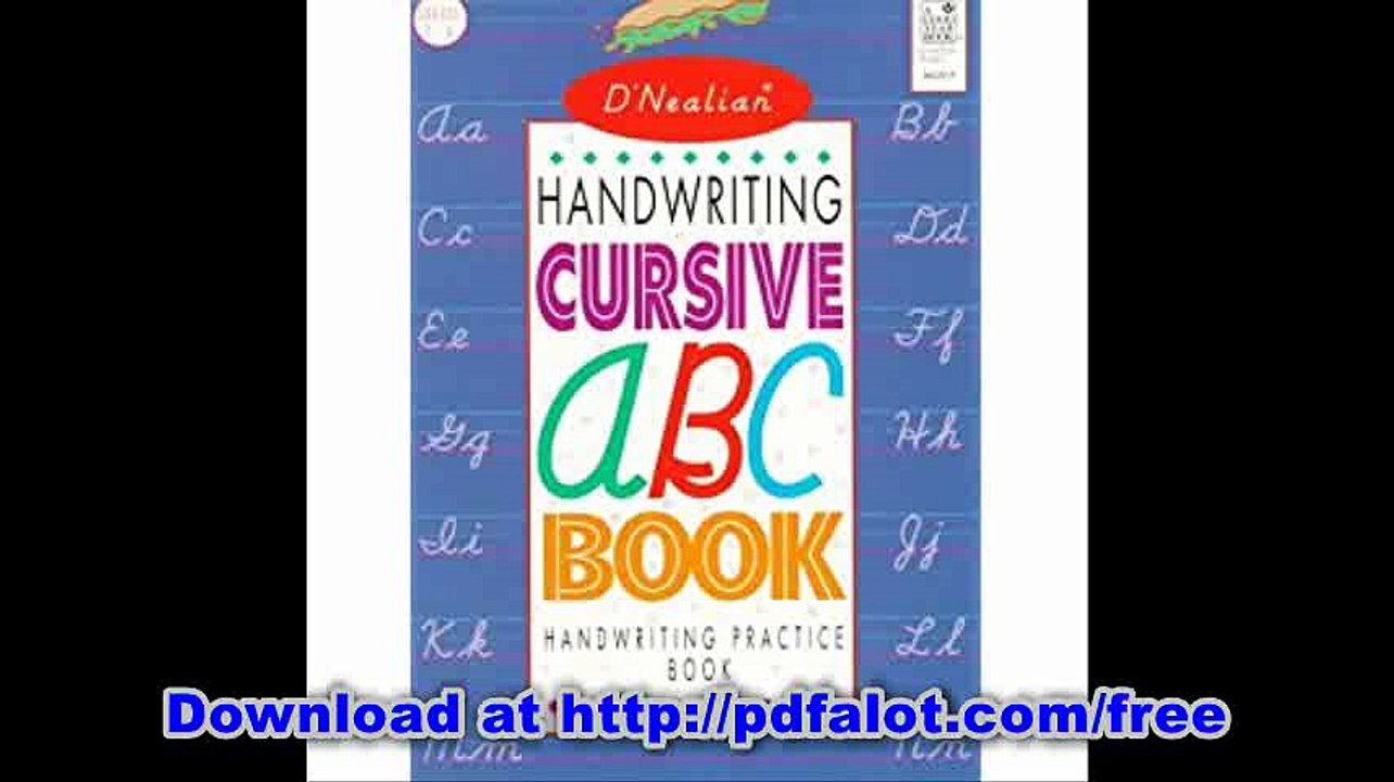 D'NEALIAN HANDWRITING CURSIVE ABC BOOK