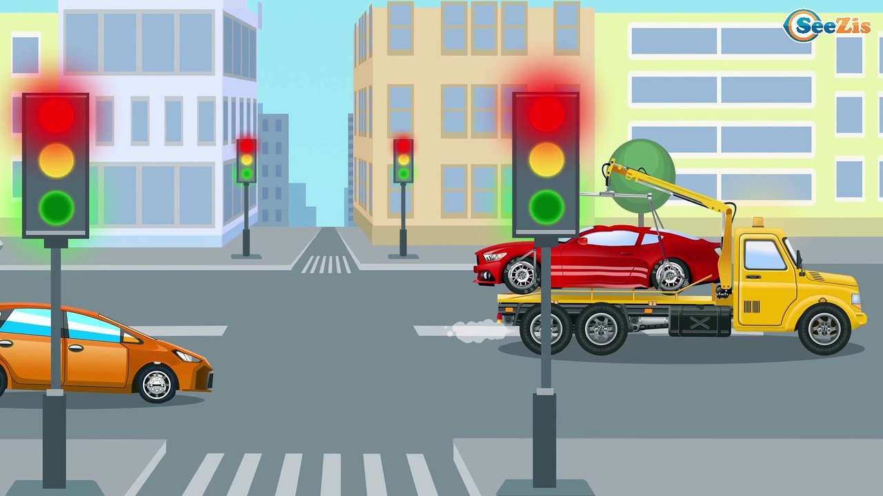 The Police Car rescues the Little Car - Monster Truck TV - Cars & Trucks for Kids