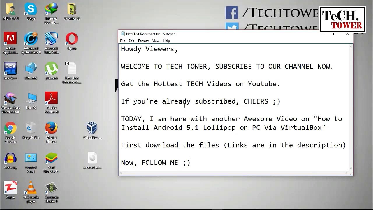 How to Install Android 5.1 LOLLIPOP on PC Via VirtualBox - TECH TOWER