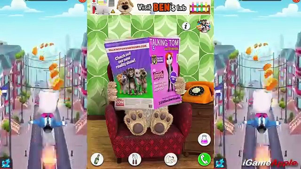 Talking Tom Gold Run VS Talking Ben iPhone iPad Gameplay for Children HD
