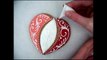 2 Elegant Hearts. Cookie Decorating Tutorial with Royal Icing