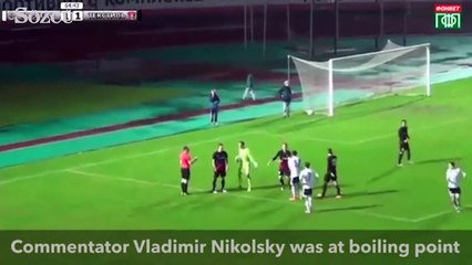 Hakeme kızdı, maçı anlatmayı bıraktı